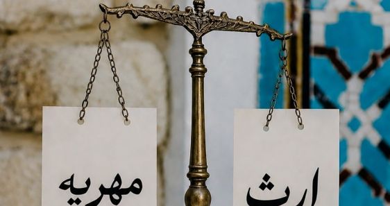 به شوهرم ارث رسیده، میتونم مهریه‌ام رو از روش بردارم؟